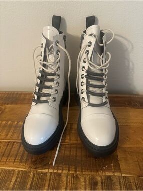 DKNY Combat Boots with Black Sole